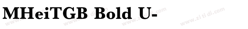 MHeiTGB Bold U字体转换